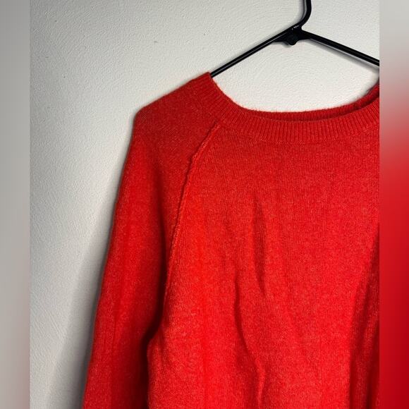 Vince Camuto Christmas Red Puff Sleeve Sweater - Picture 5 of 8